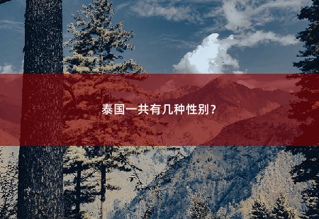 泰国一共有几种性别?-掌中文学