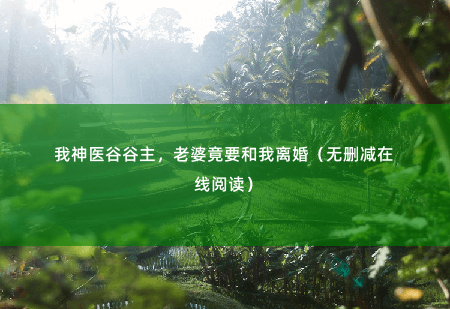 我神医谷谷主，老婆竟要和我离婚（无删减在线阅读）这样的考验方法确实很考验一个人的能力-掌中文学