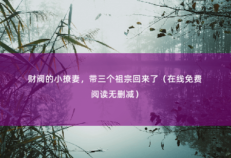 财阀的小撩妻，带三个祖宗回来了（在线免费阅读无删减）救什么妈咪，不救了！-掌中文学